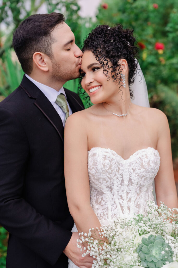Beautiful bride & groom portrait after the ceremony at Hacienda Del Sol.