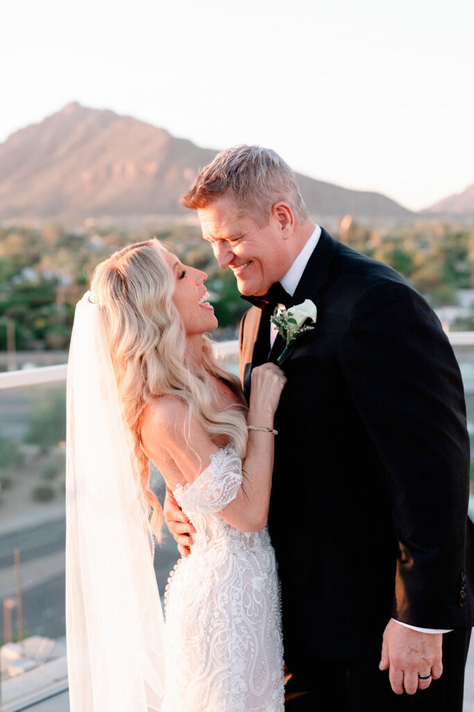Atmospheric desert wedding photo from a celebration in Tucson, Arizona.